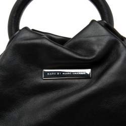 Pre Owned Marc by Marc Jacobs Black Leather Top Handle Bag