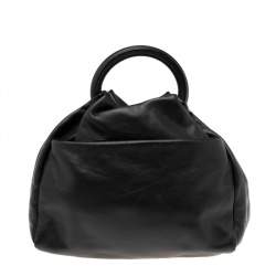 Pre Owned Marc by Marc Jacobs Black Leather Top Handle Bag