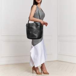 Pre Owned Marc by Marc Jacobs Black Leather Workwear Tote