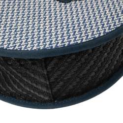 Pre Owned Marc by Marc Jacobs Blue/White Woven Raffia Isle De Sea Crossbody Bag