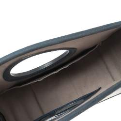 Pre Owned Marc by Marc Jacobs Blue/White Woven Raffia Isle De Sea Crossbody Bag