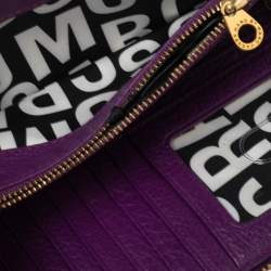 Marc by Marc Jacobs Purple Leather Zip Around Continental Wallet