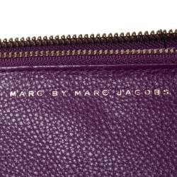 Marc by Marc Jacobs Purple Leather Zip Around Continental Wallet