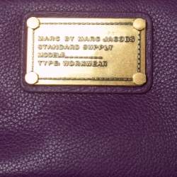 Marc by Marc Jacobs Purple Leather Zip Around Continental Wallet
