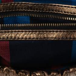 Pre Owned حقيبة كلتش مارك جاكوبس ليندا شعار دريمي جلد منقوش برونزي