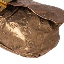 Pre Owned حقيبة كلتش مارك جاكوبس ليندا شعار دريمي جلد منقوش برونزي
