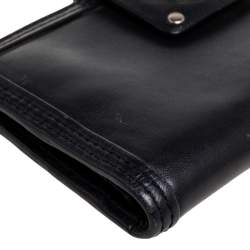 Marc by Marc Jacobs Black Leather Totally Turnlock Flap Wallet     