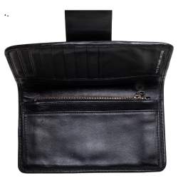 Marc by Marc Jacobs Black Leather Totally Turnlock Flap Wallet     