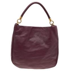 Marc by Marc Jacobs Burgundy Leather Classic Q Lil Ukita Top Handle Bag