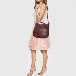 Marc by Marc Jacobs Burgundy Leather Classic Q Lil Ukita Top Handle Bag