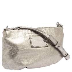 Pre Owned حقيبة كروس مارك باي مارك جاكوبس جلد فضي 