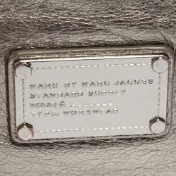 Pre Owned حقيبة كروس مارك باي مارك جاكوبس جلد فضي 