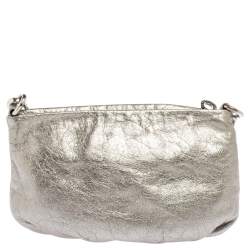 Pre Owned حقيبة كروس مارك باي مارك جاكوبس جلد فضي 