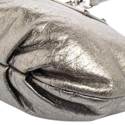 Pre Owned حقيبة كروس مارك باي مارك جاكوبس جلد فضي 