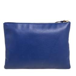 Pre Owned حقيبة معصم مارك باي مارك جاكوبس جلد زرقاء نقشة زهرة