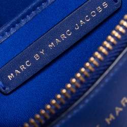 Pre Owned حقيبة معصم مارك باي مارك جاكوبس جلد زرقاء نقشة زهرة