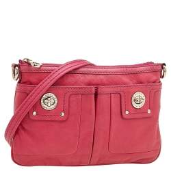 Pre Owned حقيبة كروس مارك باي مارك جاكوبس برسي قفل دوار توتالي جلد وردي