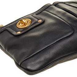 Marc by Marc Jacobs Black Leather Totally Turnlock Percy Crossbody Bag