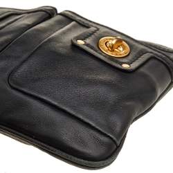 Marc by Marc Jacobs Black Leather Totally Turnlock Percy Crossbody Bag