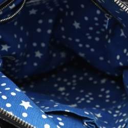 Pre Owned حقيبة ساتشل مارك باي مارك جاكوبس جلد أسود لامع بقفل 