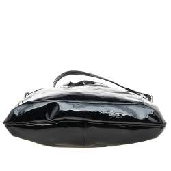 Pre Owned حقيبة ساتشل مارك باي مارك جاكوبس جلد أسود لامع بقفل 