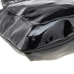 Pre Owned حقيبة ساتشل مارك باي مارك جاكوبس جلد أسود لامع بقفل 