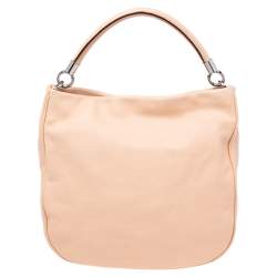Pre Owned Marc by Marc Jacobs Peach Leather Too Hot to Handle Hobo