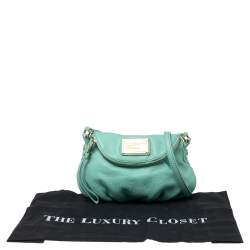 Pre Owned حقيبة كتف مارك باي مارك جاكوبس كلاسيك كيو كارلي جلد أخضر نعناعي 