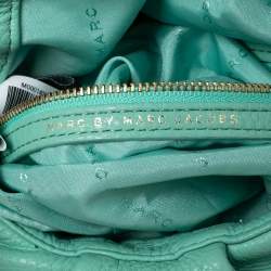 Pre Owned حقيبة كتف مارك باي مارك جاكوبس كلاسيك كيو كارلي جلد أخضر نعناعي 