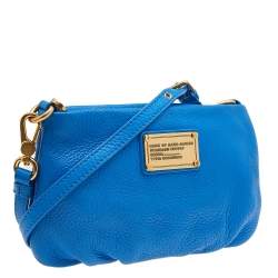 Pre Owned حقيبة كروس مارك باي مارك جاكوبس جلد أزرق