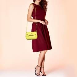 Pre Owned Marc by Marc Jacobs Yellow Leather Flap Crossbody Bag