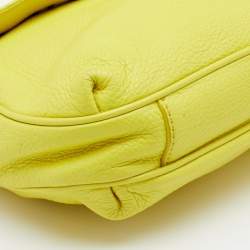 Pre Owned Marc by Marc Jacobs Yellow Leather Flap Crossbody Bag