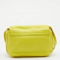 Pre Owned Marc by Marc Jacobs Yellow Leather Flap Crossbody Bag
