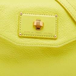 Pre Owned Marc by Marc Jacobs Yellow Leather Flap Crossbody Bag