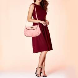 Pre Owned Marc by Marc Jacobs Pink Leather Classic Q Natasha Crossbody Bag