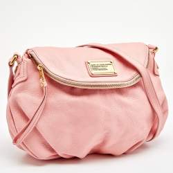 Pre Owned Marc by Marc Jacobs Pink Leather Classic Q Natasha Crossbody Bag
