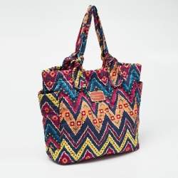 Pre Owned حقيبة مارك باي مارك جاكوبس بريتي تات نايلون مطبوع متعدد الألوان متوسطة