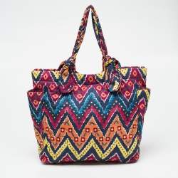 Pre Owned حقيبة مارك باي مارك جاكوبس بريتي تات نايلون مطبوع متعدد الألوان متوسطة