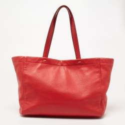 Pre Owned Marc by Marc Jacobs Red Leather What's The T Woodland Tote 