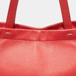 Pre Owned Marc by Marc Jacobs Red Leather What's The T Woodland Tote 