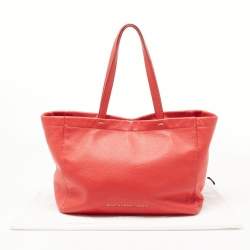 Pre Owned Marc by Marc Jacobs Red Leather What's The T Woodland Tote 