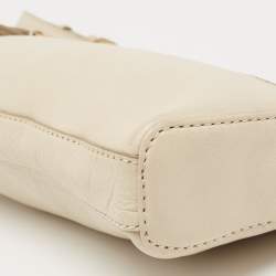 Marc by Marc Jacobs Beige Leather Zip Clutch