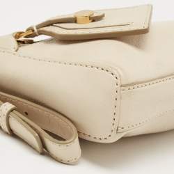 Marc by Marc Jacobs Beige Leather Zip Clutch