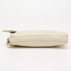 Marc by Marc Jacobs Beige Leather Zip Clutch