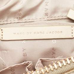 Marc by Marc Jacobs Beige Leather Zip Clutch