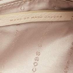 Marc by Marc Jacobs Beige Leather Zip Clutch