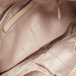 Marc by Marc Jacobs Beige Leather Zip Clutch