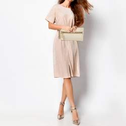 Marc by Marc Jacobs Beige Leather Zip Clutch