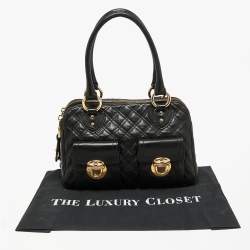 Pre Owned Marc by Marc Jacobs Black Quilted Leather Classic Blake Bag