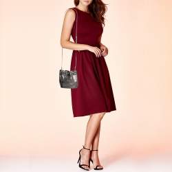 Pre Owned Marc By Marc Jacobs Brown Metallic Leather Mini Drawstring Bucket Bag